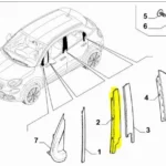 Sol Ön Kapı Arka Kaplaması Fiat 500X 51939968