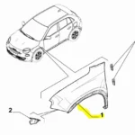 Sol Ön Çamurluk Fiat 600 52205394