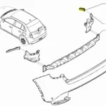 Arka Tampon Braketi Sağ (Küçük) Fiat 600 52239175
