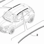 Sol Tavan Çıtası Fiat 500X 735604679